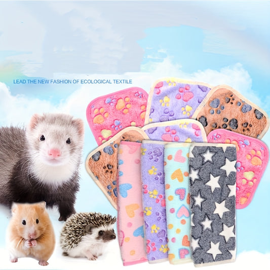 Small Pet Coral Velvet Mat Warm And Comfortable Hamster Cage Bedding