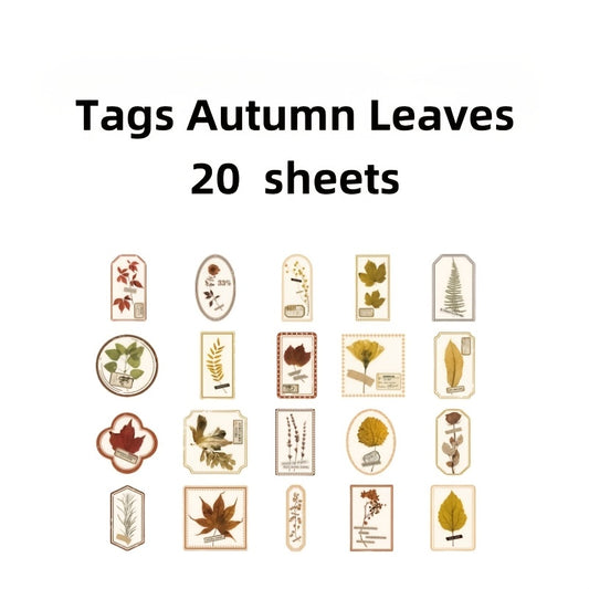 20pcs Vintage Floral Lace PET Calendar Stickers Classic Decorative