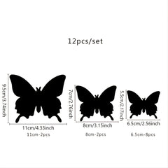 12pcs 3D Mirror Butterfly Wall Stickers Home Room Decor