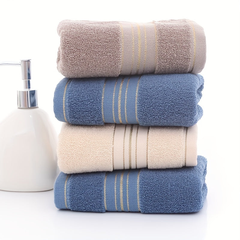 1pc Striped Hand Towel Cotton Soft Skin friendly Face Towel
