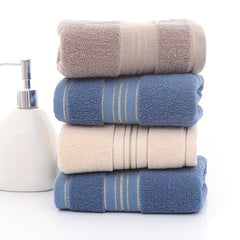 1pc Striped Hand Towel Cotton Soft Skin friendly Face Towel