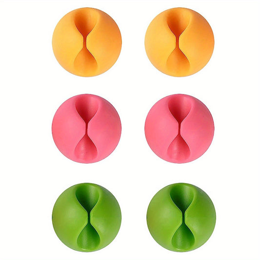 6pcs Colorful Cable Clips Adhesive Cord Organizer for Baby Toys