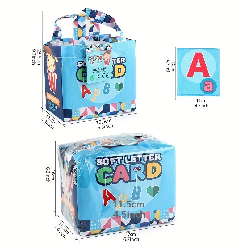 26 Letters Cloth Book Set with Carrying Bag for Early Education