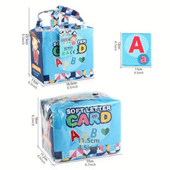 26 Letters Cloth Book Set with Carrying Bag for Early Education
