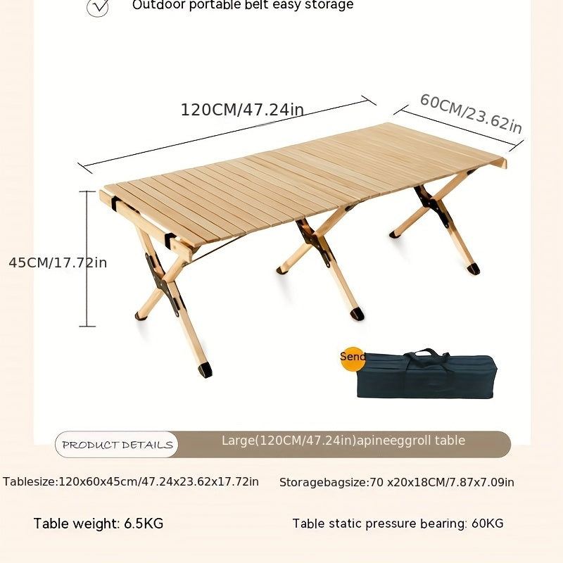 Portable Folding Table for Picnic Camping BBQ