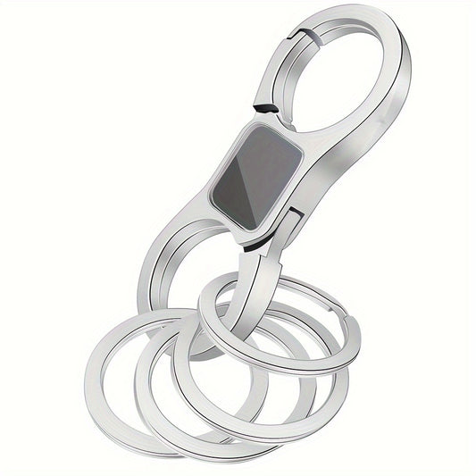 Heavy Duty Key Chain Quick Release Spring with 4 Key Rings