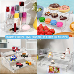 Transparent Acrylic Three-layer Display Rack for Blind Box Hand Cupcake Cosmetic