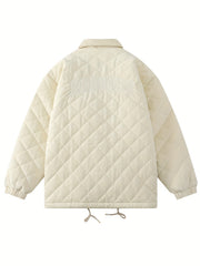 Versatile Label Puffer Coat Casual Sports Jacket