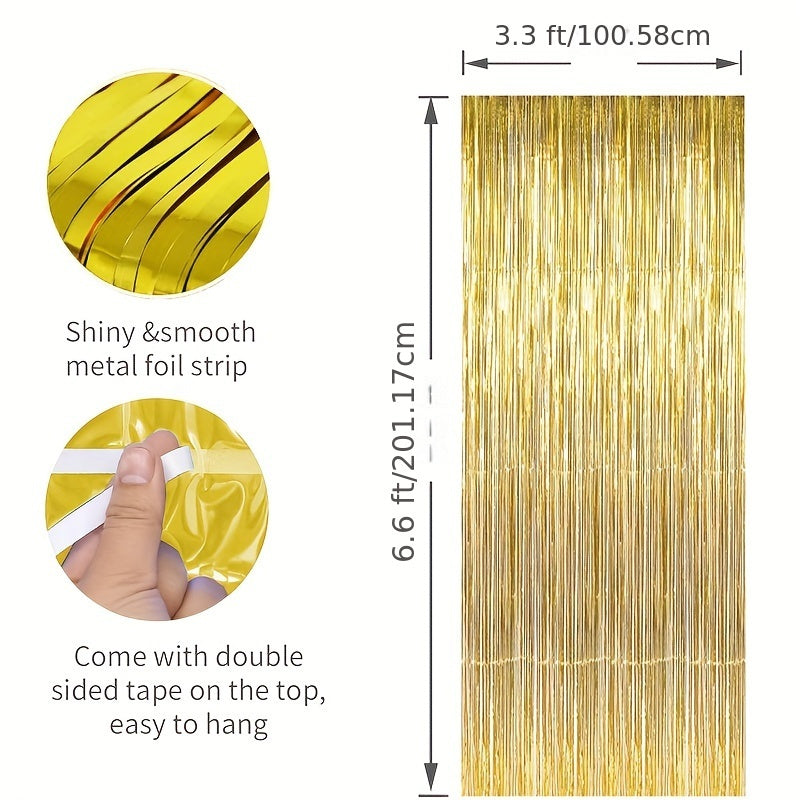 Green Birthday Decorations Happy Birthday Banner Metallic Fringe Curtains