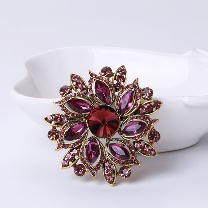 Rhinestone Floral Brooch Women's Accessories Fine Jewelry