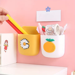 2pcs Hair Cartoon Wall Hanger Storage Box