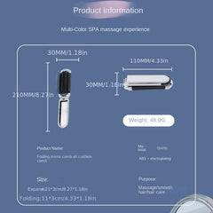 Portable Folding Hairbrush Mirror Set Airbag Massage Comb Small Makeup Mirror