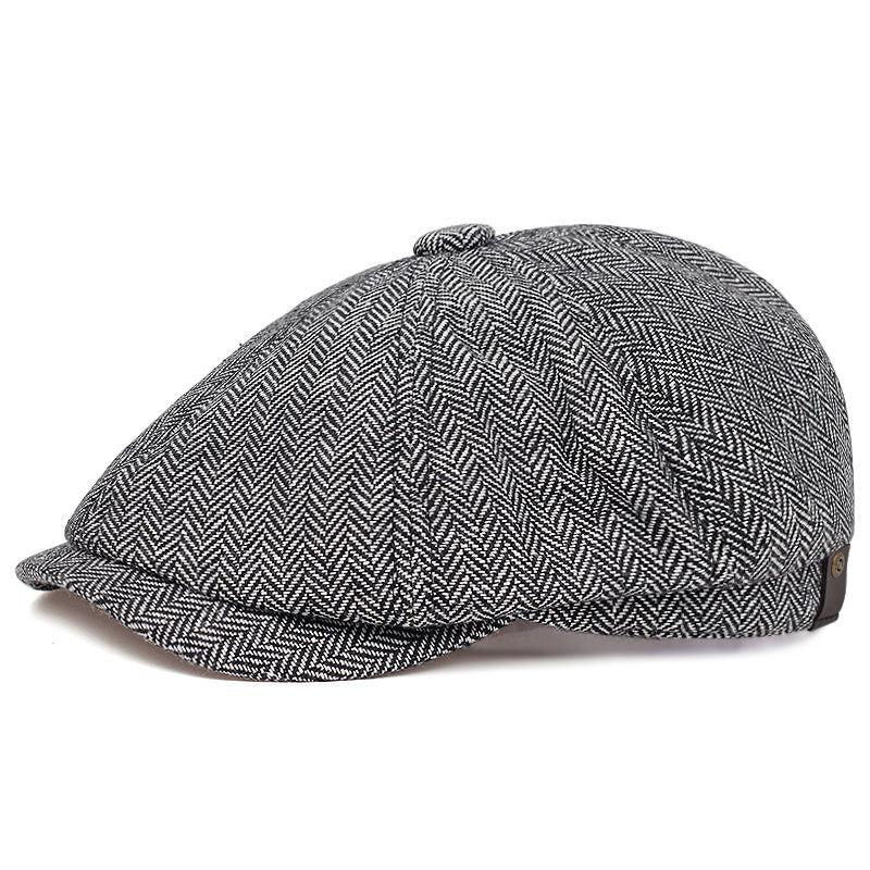 Men's Checkered Newsboy Cap