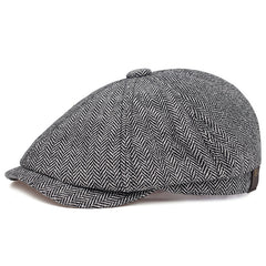 Men's Checkered Newsboy Cap