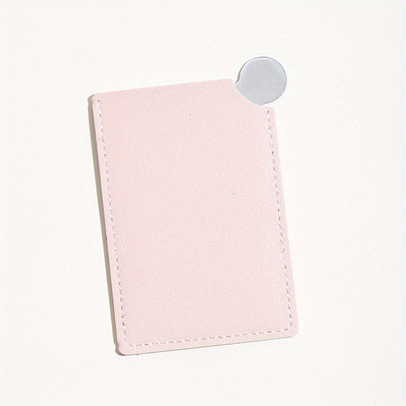 Portable Stainless Steel Makeup Mirror with Sleeve, Travel Vanity Mirror