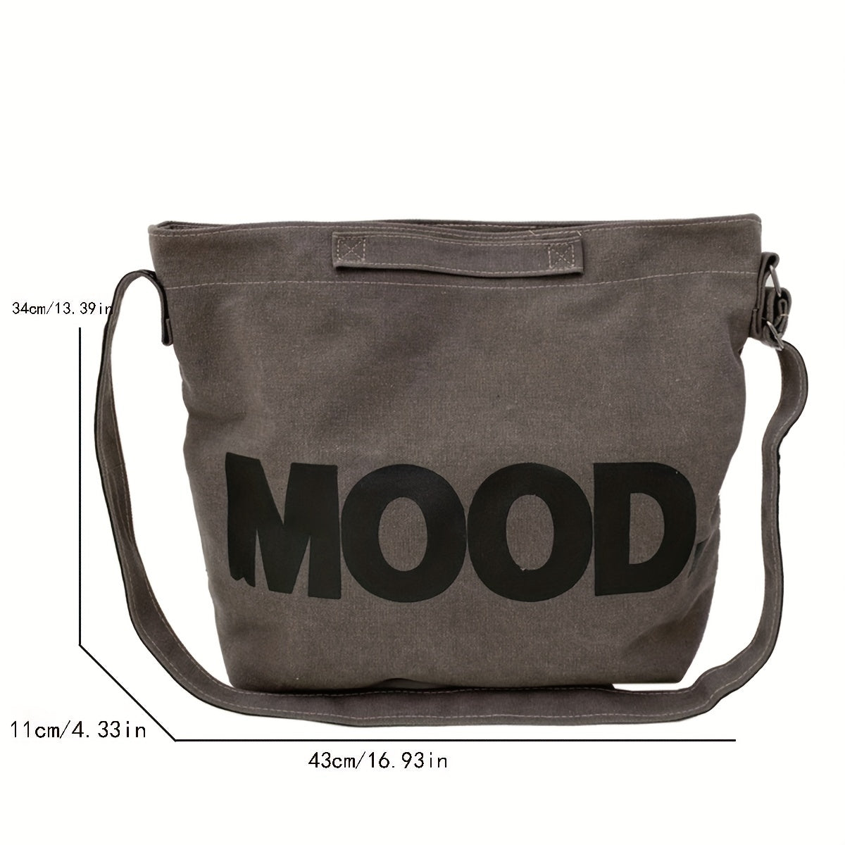 Vintage Vegan Crossbody Bag Large Capacity Shoulder Bag