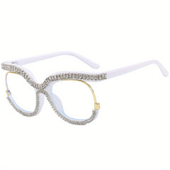 Men's Rhinestone Sunglasses for Street Photography and Outdoor Parties
