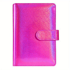 A6 Binder Glitter PU Leather Notebook with Magnetic Closure