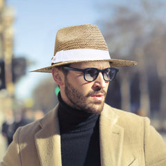 Wide Brim Paper Woven Sun Hat Adjustable Sweat Band