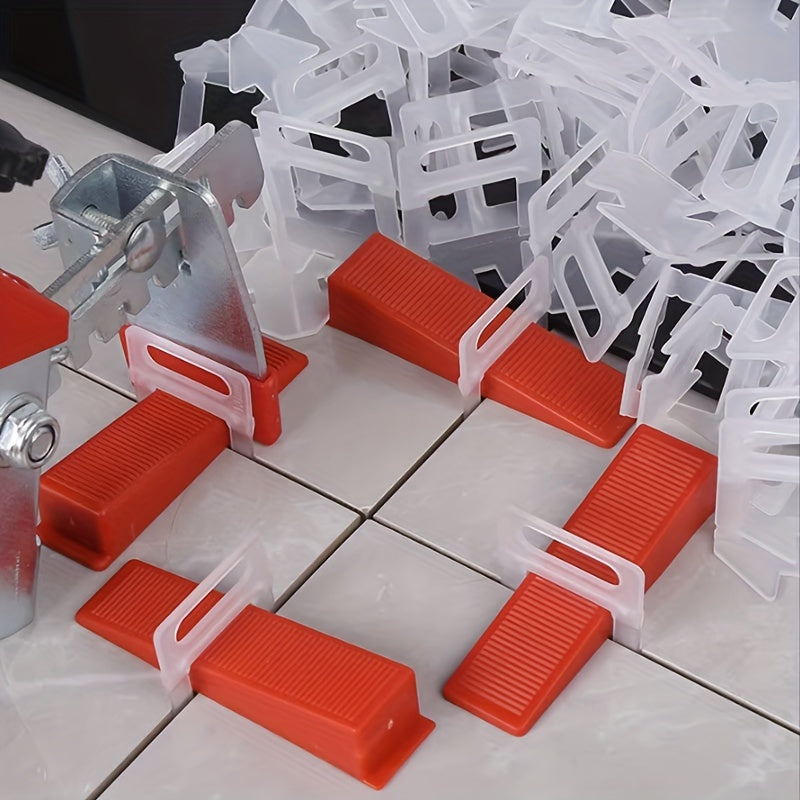 401pcs Tile Leveling System Tile Tongs 200 Clips 200 Wedges Tile Tool Set