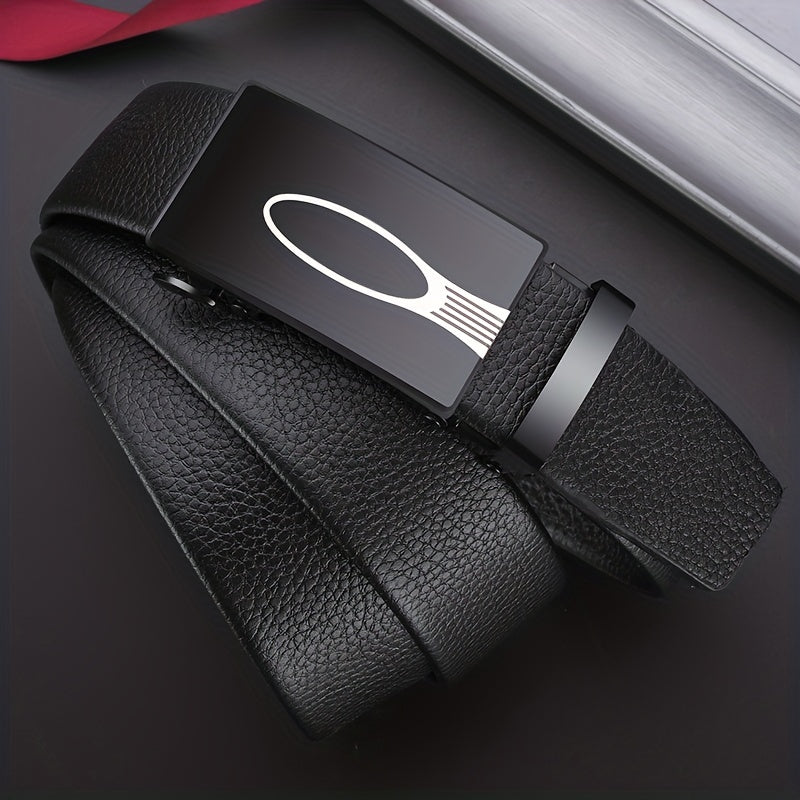 Men's Automatic Buckle Leather Belt