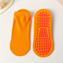 5 Pairs Comfy Crew Socks Breathable Non slip Women's Stockings