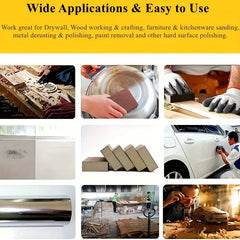 3pcs Sandpaper Sponge Set for Dry Wall Wood Metal Cleaning