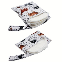 2 Pcs Cows Prints Small Wet Bag Set