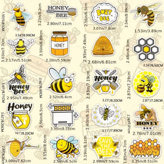50 PCS Cute Bee Sticker Set for DIY Laptop Phone Fridge Car Decoration