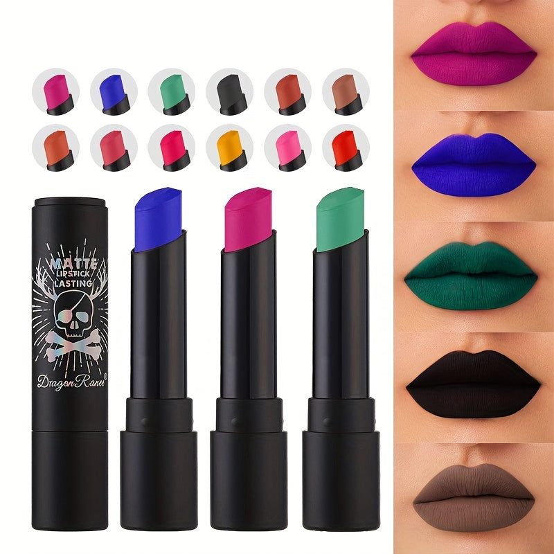 12 Colors Matte Lipstick Set - Long Lasting & Waterproof, Perfect Gift for Girls