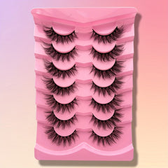 7 Pairs 3D Silk False Eyelashes Natural Dramatic Thick Slender Lashes