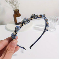 Baroque Rhinestone Beaded Headband Crystal Headdress Hair Band