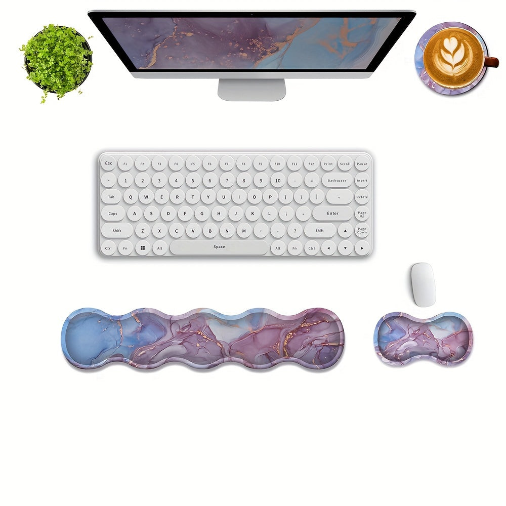 Ergonomic Mouse Pad Keyboard Mousepad With Wrist Support