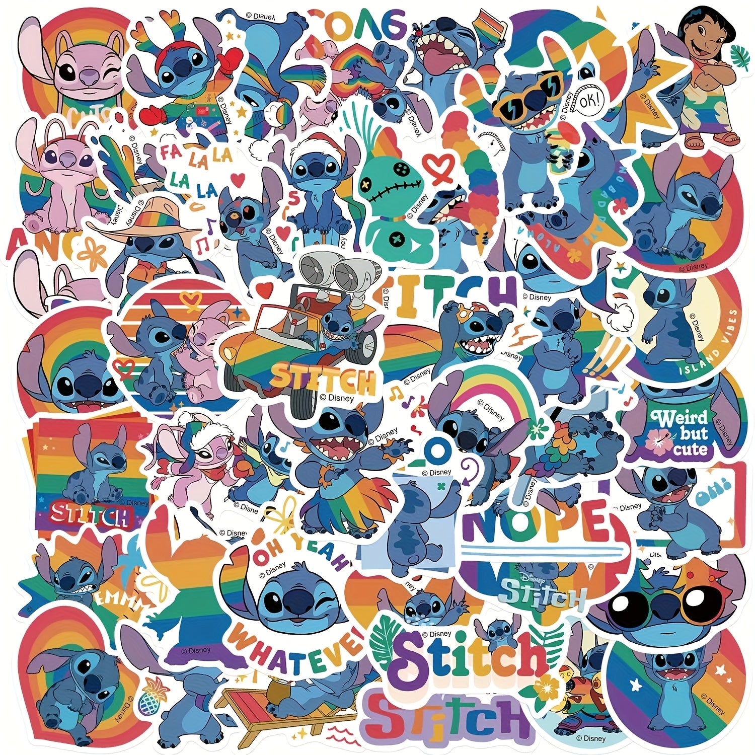 Stitch Graffiti Mini Sticker Pack - 30 Waterproof Vinyl Decals