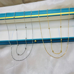 Double Layers Chain Necklace Clavicle Chain Set
