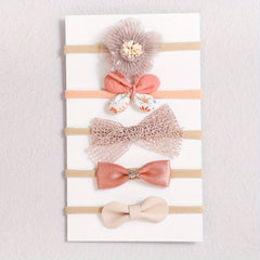 5pcs Baby Girls Flowers Bow Butterfly Headband Elastic Hairband