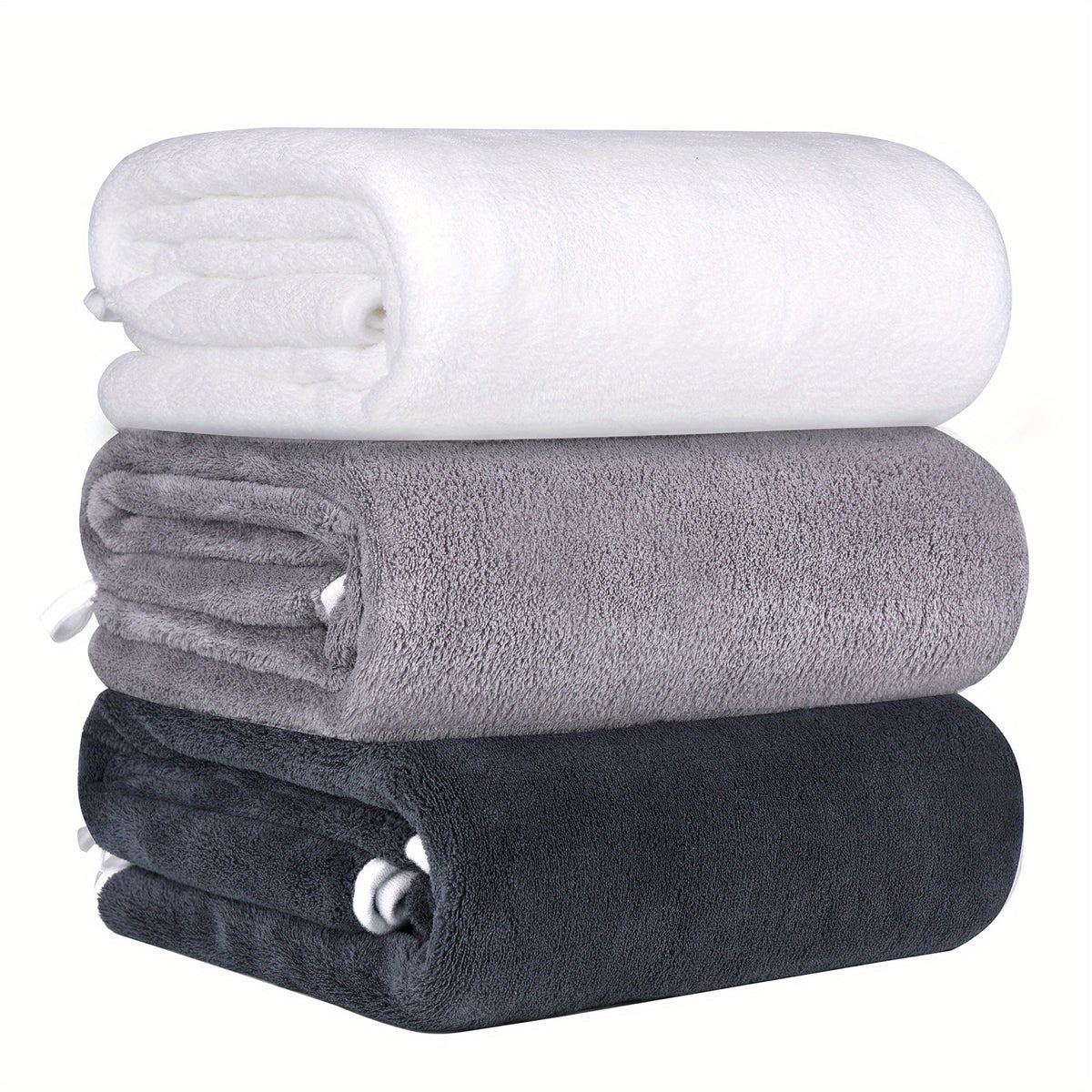 3pcs Quick Drying Microfiber Bath Towels - Absorbent & Multipurpose