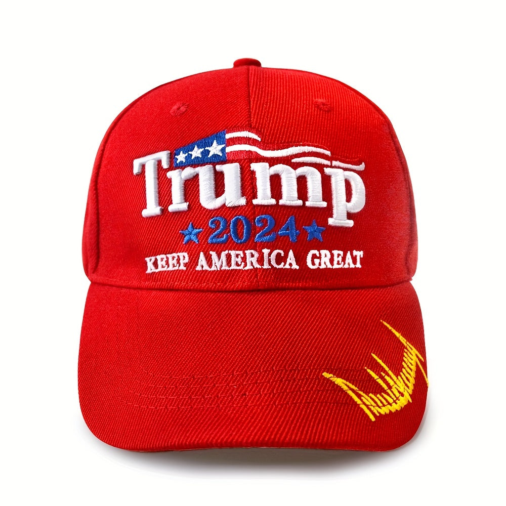 Letter Flag Embroidery Baseball Cap Casual Adjustable Sun Hat Unisex