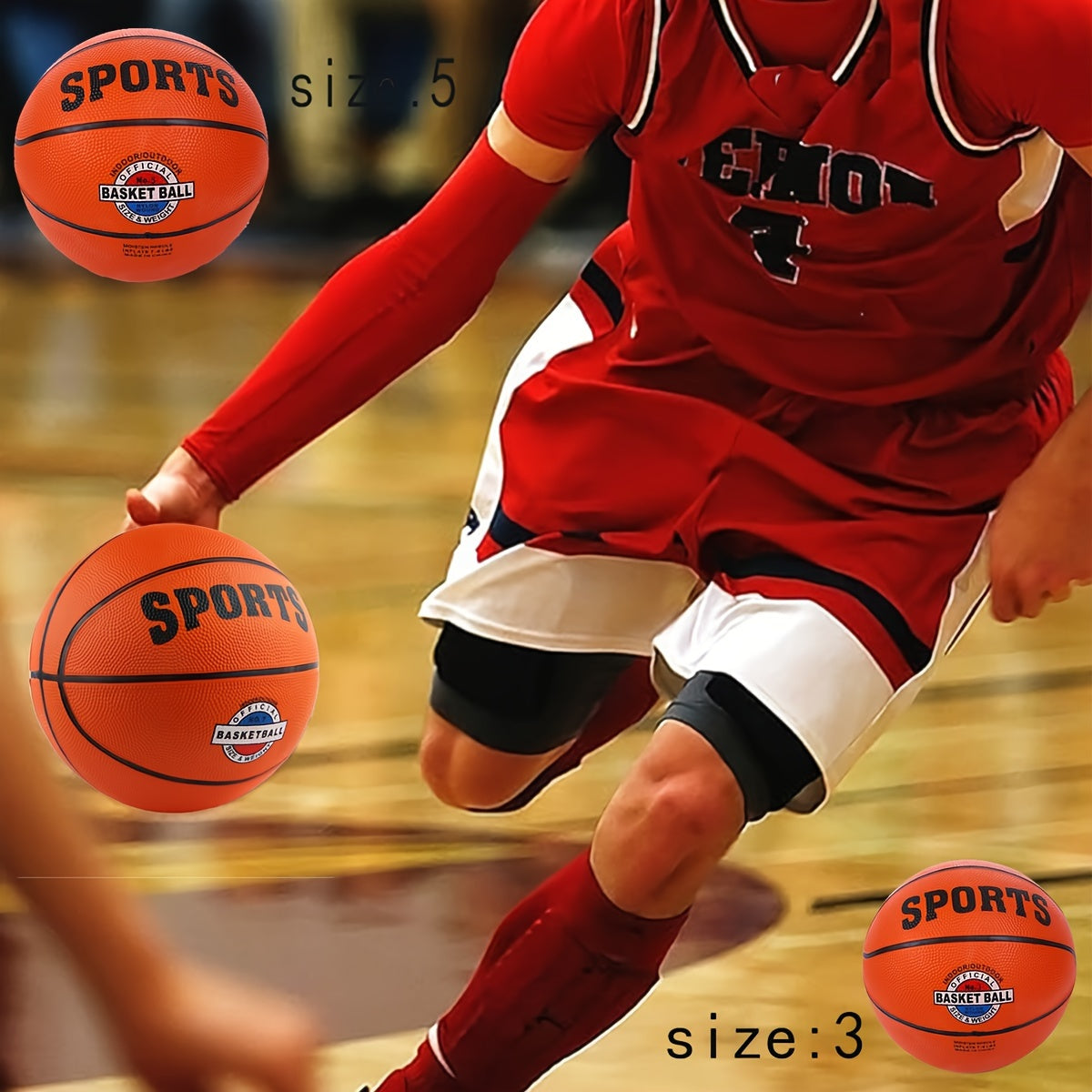 Size 5 Rubber Basketball for Training Practice