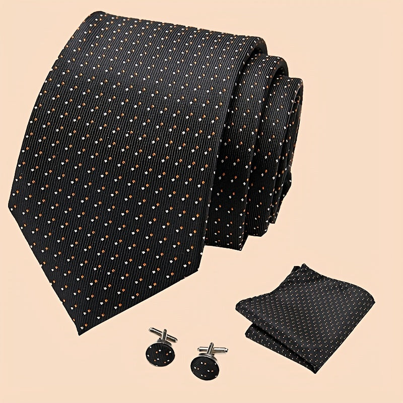Men's Tie, Pocket Square, Cufflink Set - Stocking Stuffers
