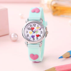 Colorful Heart Kids Cartoon Watch Gift For Children