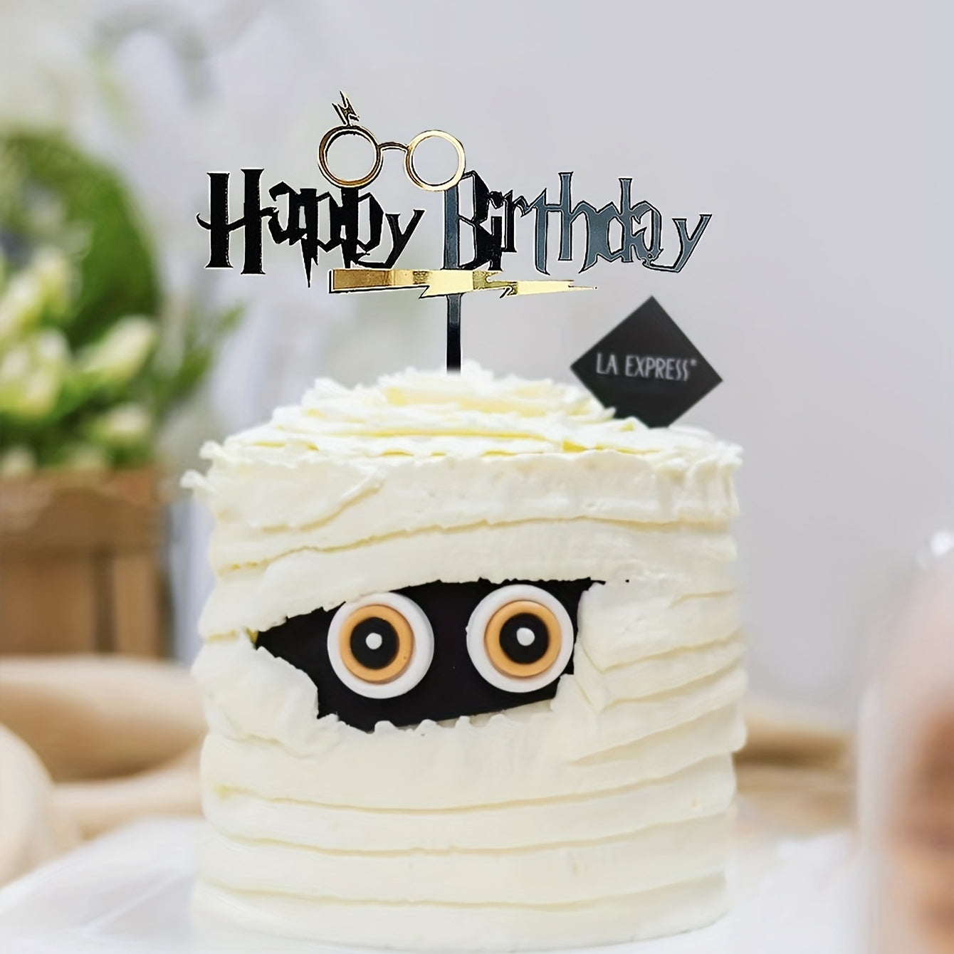 Magical Wizard Bday Cake Topper Harry Happy Birthday Cake Topper