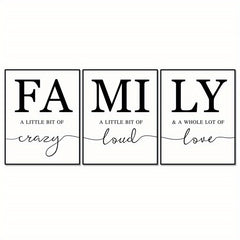 3pcs Family Quotes Wall Art Prints Unframed Home Decoration