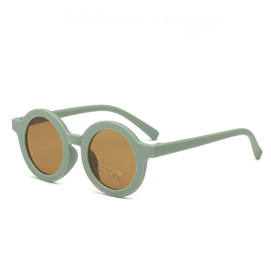 Boys Casual Round Frame Sunglasses UV Protection Glasses