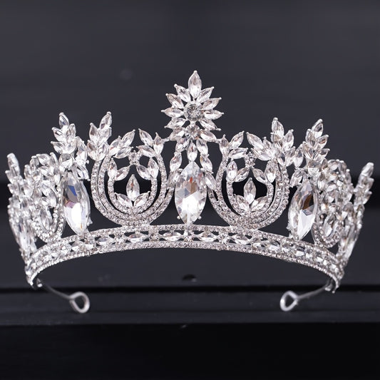 Crystal Big Crown Tiara Queen Women Beauty Pageant Prom Crowns Tiaras