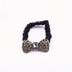 Rhinestone Hair Tie Elastic Hair Bands Ponytail Holder