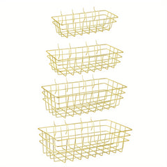 4pcs Pegboard Hanging Baskets - Variety of Sizes - Wire Shelf Attachments