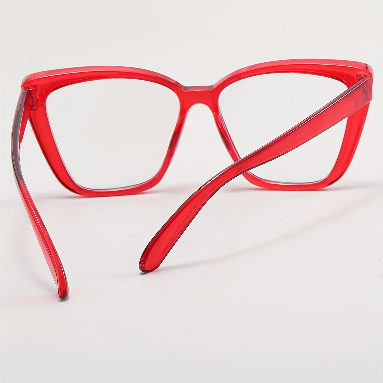 Cat Eye Clear Lens Glasses For Women Men Anti Light Jelly Frame