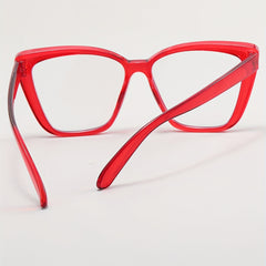 Cat Eye Clear Lens Glasses For Women Men Anti Light Jelly Frame