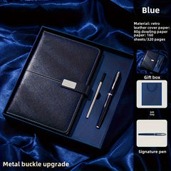 5pcs A5 Business Notebook Gift Set PU Leather Diary with Metal Clasp